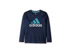 Adidas Kids Clima Photo Sport Tee (toddler/little Kids) (navy) Boy's T Shirt