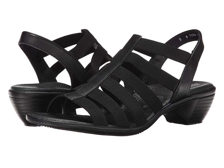 Ara Peony (black Calf/stretch) Women's Sandals