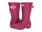 Hunter Original Short Back Adjustable Rain Boots (dark Ion Pink/ion Pink) Women's Rain Boots