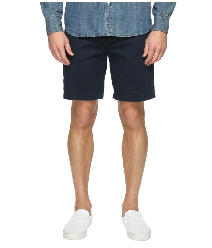 Nautica Anchor Twill Flat Front Shorts (true Navy) Men's Shorts