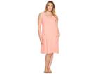 Extra Fresh By Fresh Produce Plus Size Drape Dress (sunset Coral) Women's Dress