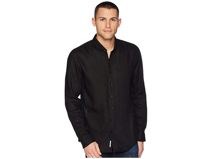 Publish Zayne Long Sleeve Button Up (black) Men's Clothing