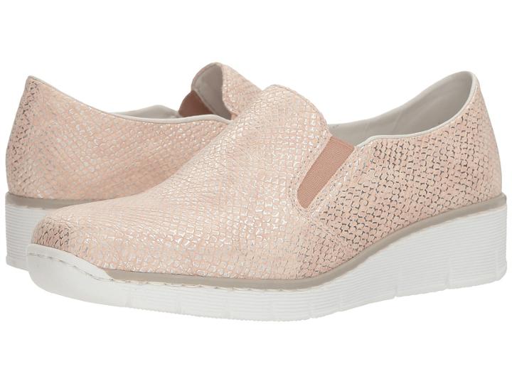 Rieker 53750 (rose/silver) Women's Shoes