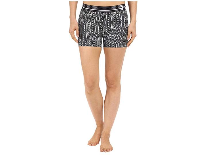 Under Armour Hg Armour Printed Shorty (white/black/metallic Silver) Women's Shorts
