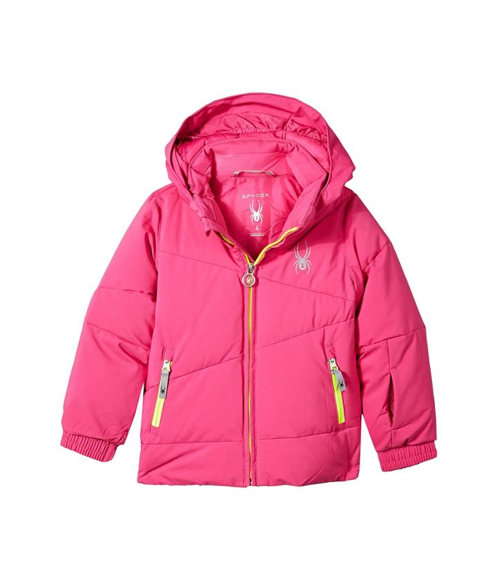 Spyder Kids Bitsy Duffy Puff Jacket (toddler/little Kids/big Kids) (raspberry) Girl's Jacket