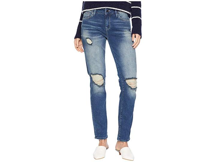Mavi Jeans Ada Jeans In Mid Ripped Vintage (mid Ripped Vintage) Women's Jeans