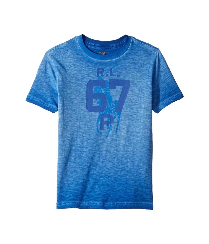 Polo Ralph Lauren Kids Cotton Jersey Graphic T-shirt (little Kids/big Kids) (new Iris) Boy's T Shirt