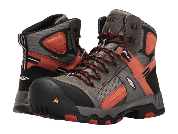 Keen Utility Davenport Mid Waterproof (gargoyle/burnt Ochre) Men's Waterproof Boots