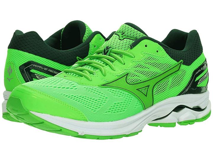Mizuno Wave Rider 21 (green Slime/green Gecko/botanical Green) Men's Running Shoes
