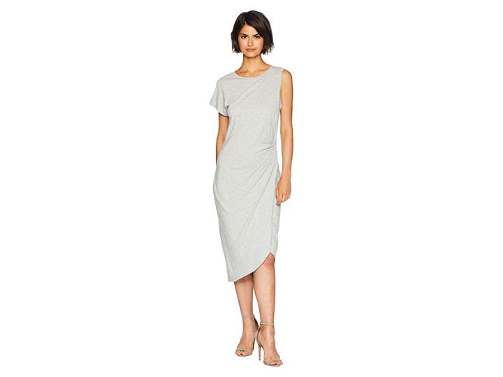 Sanctuary Salma Asymmetric Midi Dress (heather Grey) Women's Dress