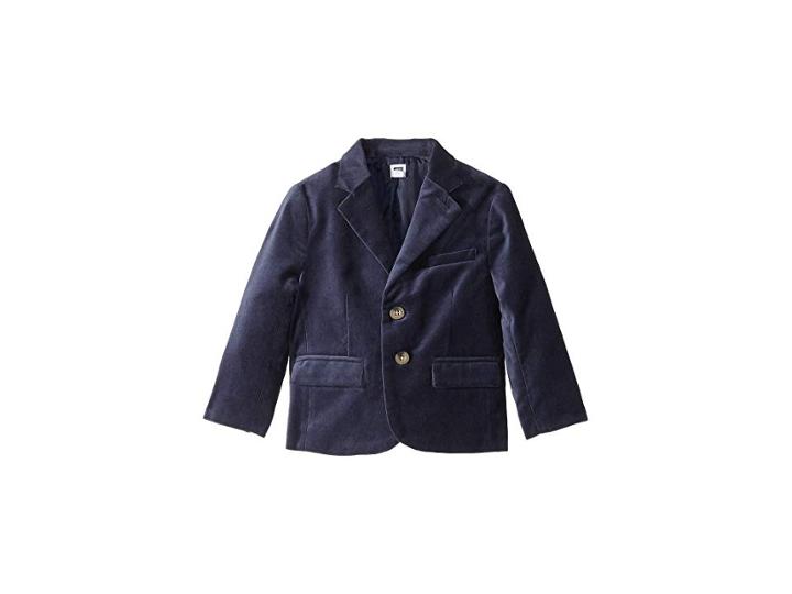 Janie And Jack Velveteen Blazer (toddler/little Kids/big Kids) (blue) Boy's Jacket