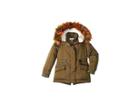 Appaman Kids Extra Soft Lined Middie Puffer Coat Faux Fur Hood (toddler/little Kids/big Kids) (olive) Girl's Coat