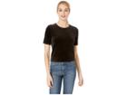Juicy Couture Velour Top (pitch Black) Women's Clothing