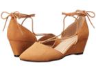 Cl By Laundry Trissa (caramel Super Suede) Women's Wedge Shoes