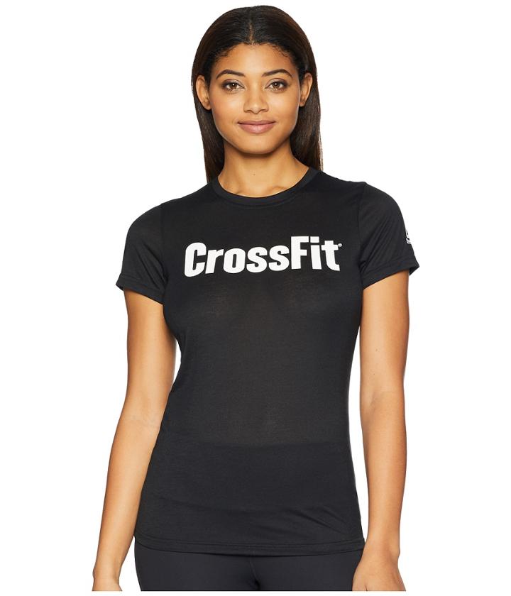 Reebok Fef Speedwick New T-shirt (black/white) Women's Clothing