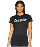 Reebok Fef Speedwick New T-shirt (black/white) Women's Clothing