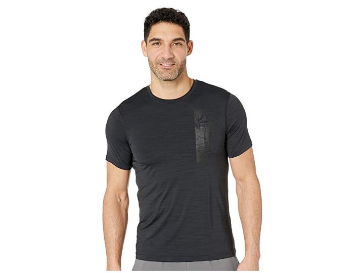 Reebok Workout Ready Activchill Graphic Top (black) Men's Clothing