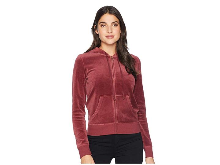 Juicy Couture Robertson Velour Jacket (crushed Roses) Women's Coat