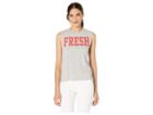 Juicy Couture Fresh Cut Off Graphic Muscle Tank (heather Cozy) Women's Clothing