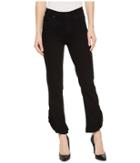 Paige Hoxton Straight Ankle 27 W/ Mini Ruffle In Black Shadow (black Shadow) Women's Jeans