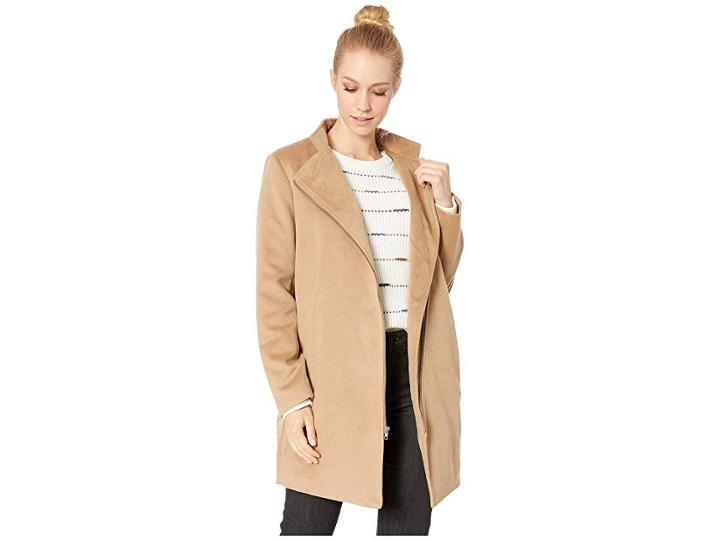 Jack By Bb Dakota Zip To My Heart Melton Coat (camel) Women's Coat