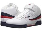 Fila F-13v Leather/synthetic (white/fila Navy/fila Red) Men's Shoes