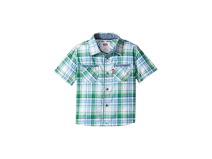 Levi's(r) Kids Seacliff Short Sleeve Shirt (infant) (medium Green) Boy's Clothing