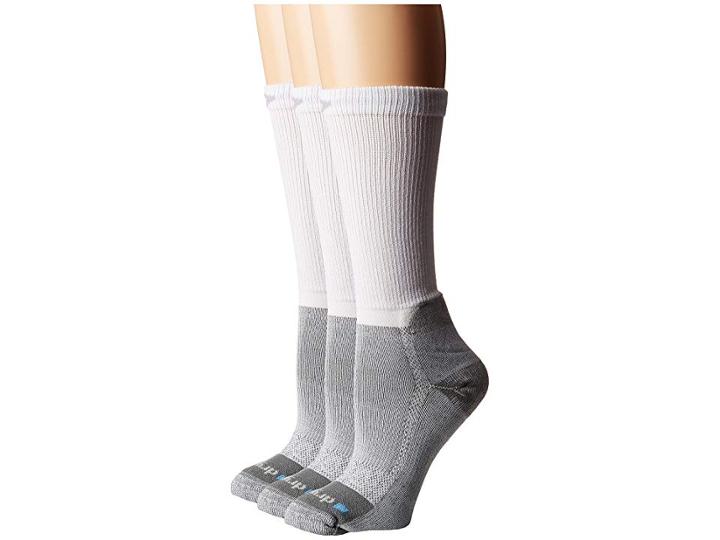 Drymax Sport Work Boot Over Calf 3-pair (white/gray) Women's Quarter Length Socks Shoes