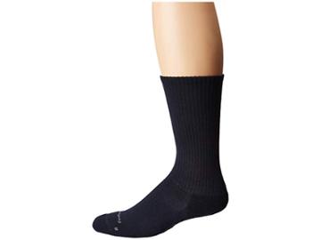 Feetures Casual Rib Cushion Crew Sock (navy) Crew Cut Socks Shoes