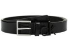 Calvin Klein 30mm Flat Strap (black/brushed Nickel) Women's Belts