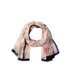 Calvin Klein Floating Orchid Shadow Stripe Scarf (latte) Scarves