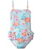 Seafolly Kids Spring Bloom Tube Tank One-piece (infant/toddler/little Kids) (multi Floral) Girl's Swimsuits One Piece