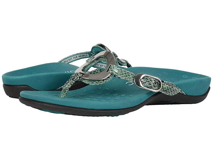 Vionic Rest Karina (teal Snake) Women's Sandals