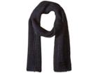 Calvin Klein Marled Ragg Wool Scarf (dark Navy) Scarves
