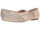 Nina Kiyrah (platino/taupe Micro Glitter/reflective Suedette/mesh) Women's Flat Shoes