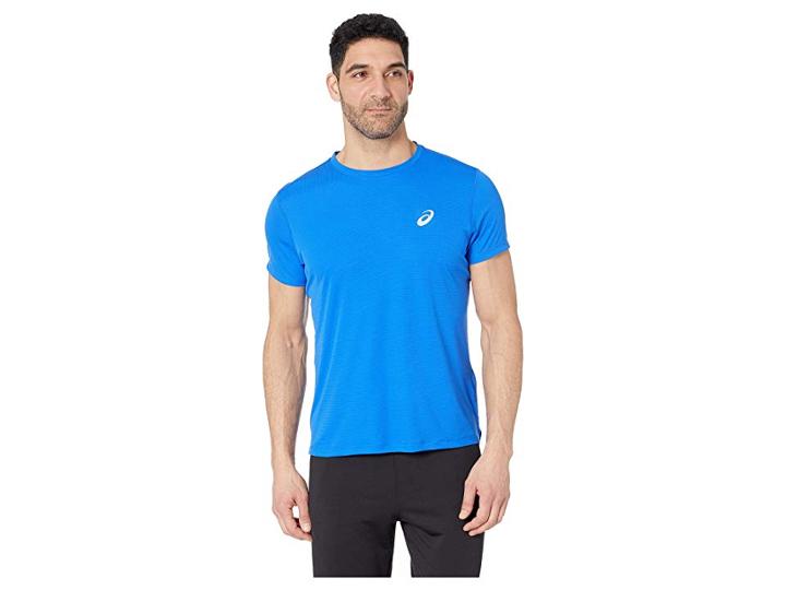 Asics Run Silver Short Sleeve Top (illusion Blue) Men's Workout
