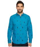 Prana Broderick Slim Long Sleeve Shirt (river Rock Blue) Men's Long Sleeve Button Up