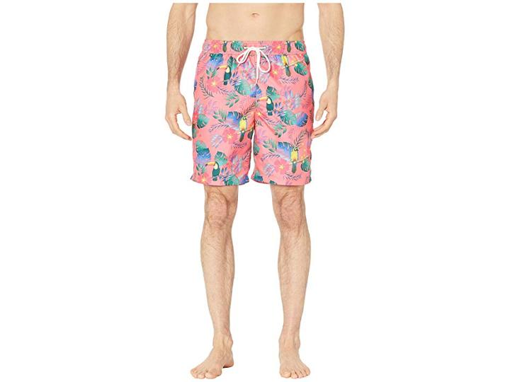 U.s. Surf Club Tropical Swim Shorts (pink Coral) Men's Swimwear