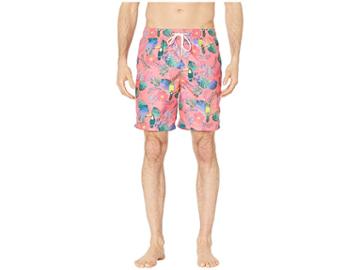 U.s. Surf Club Tropical Swim Shorts (pink Coral) Men's Swimwear
