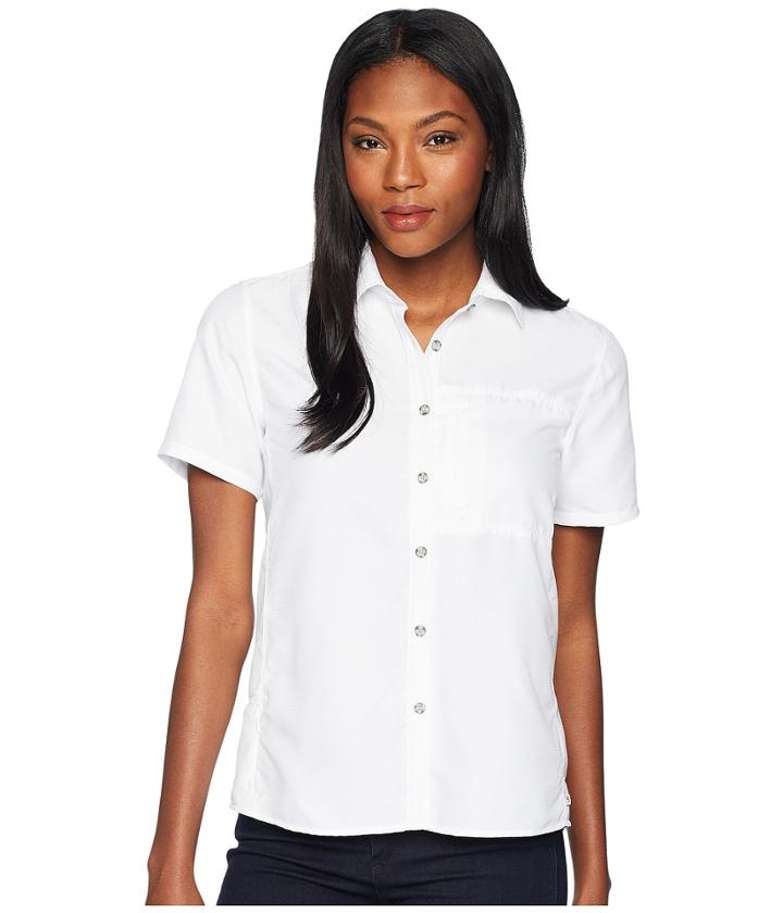Mountain Hardwear Canyontm Short Sleeve Shirt (white) Women's Short Sleeve Button Up
