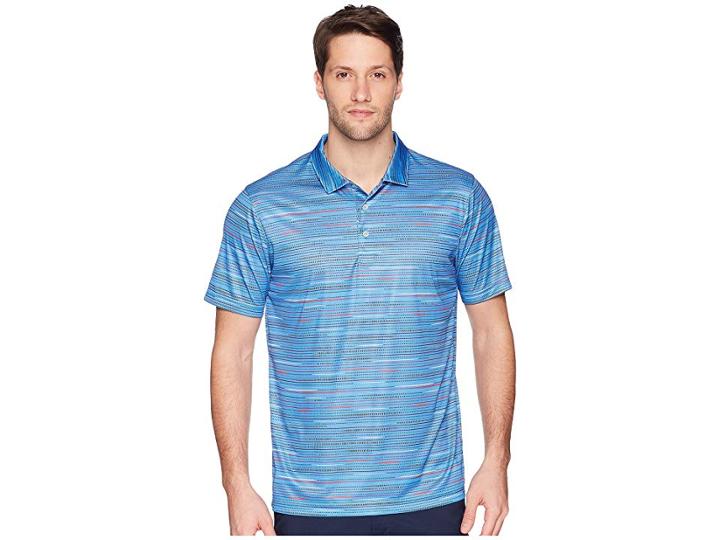 Puma Golf Pwrcool Road Map Polo (marina) Men's Short Sleeve Pullover