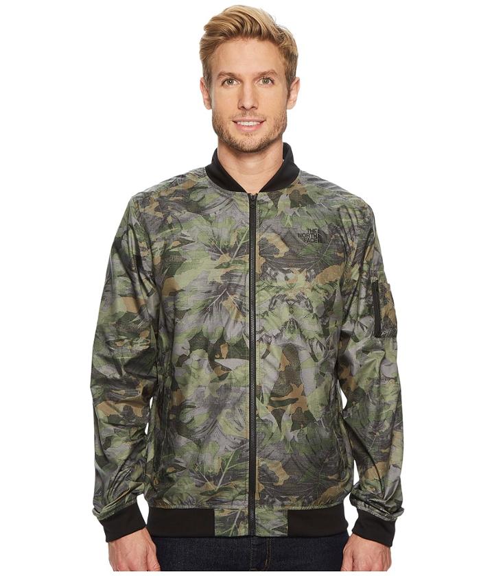 The North Face Meaford Ii Bomber (english Green Camo Print) Men's Coat