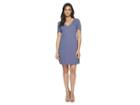 Three Dots Sueded Slub Knit T-shirt Dress (dusty Denim) Women's Dress