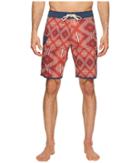 Vissla Sumbawa Washed Four-way Stretch Boardshorts 20 (red Bolt) Men's Swimwear