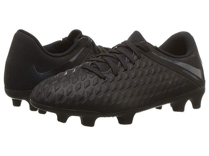 Nike Kids Hypervenom Phantom 3 Club Firm Ground Soccer (toddler/little Kid/big Kid) (black/black/light Crimson) Kids Shoes