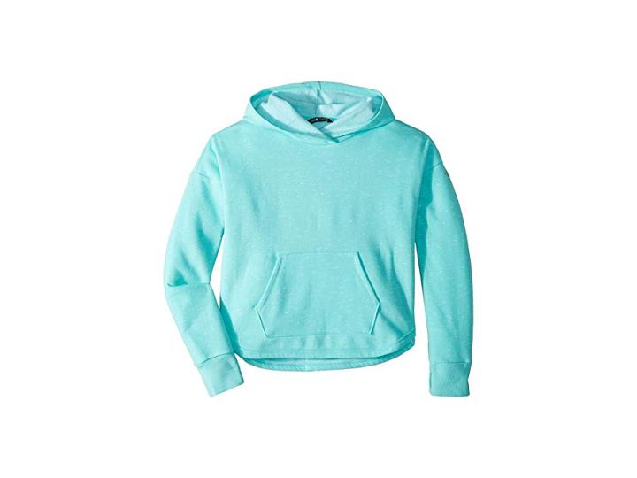The North Face Kids Long And The Short Of It Pullover Hoodie (little Kids/big Kids) (mint Blue Heather) Girl's Sweatshirt