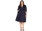 Kiyonna Mon Cherie Lace Dress (violet Noir) Women's Dress