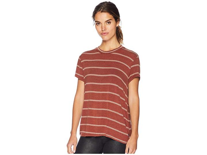 Rvca Suspension Short Sleeve Top (henna) Women's Clothing
