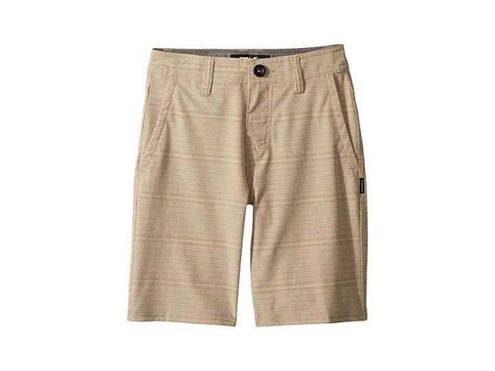 O'neill Kids Locked Stripe Hybrid Shorts (big Kids) (khaki) Boy's Shorts
