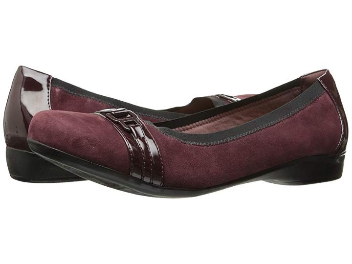 Clarks Kinzie Light (burgundy) Women's Flat Shoes
